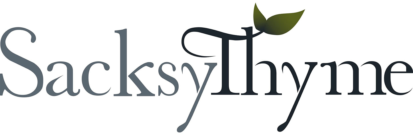 Sacksy Thyme Organic Linen Eye Pillow - Specially Designed for Relaxation, Yoga, Stress Relief - Microwavable Heating Pad & Cool Compress - Made in USA - Gifts for Meditation - (Unscented)