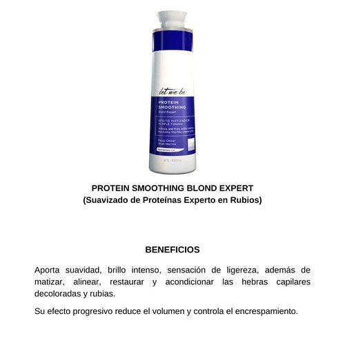 Let Me Be Blond Expert Purple Toning Mask - 1000ml | Protein Smoothing Treatment for Blonde Hair