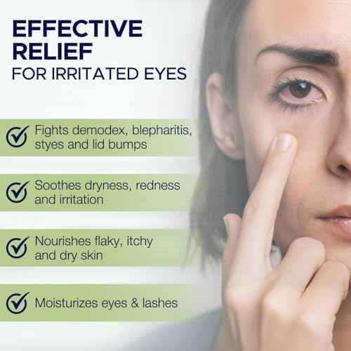 Dr. Fischer Tea Tree Oil Eyelid Cleanser - Eye Lid Scrub and Wash - Gentle Eyelash Foam Tear Free