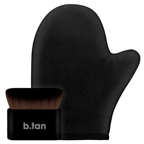 b.tan Blending Brush & Body Mitt Bundle - Airbrush Applicator for Streak-Free Self-Tanning