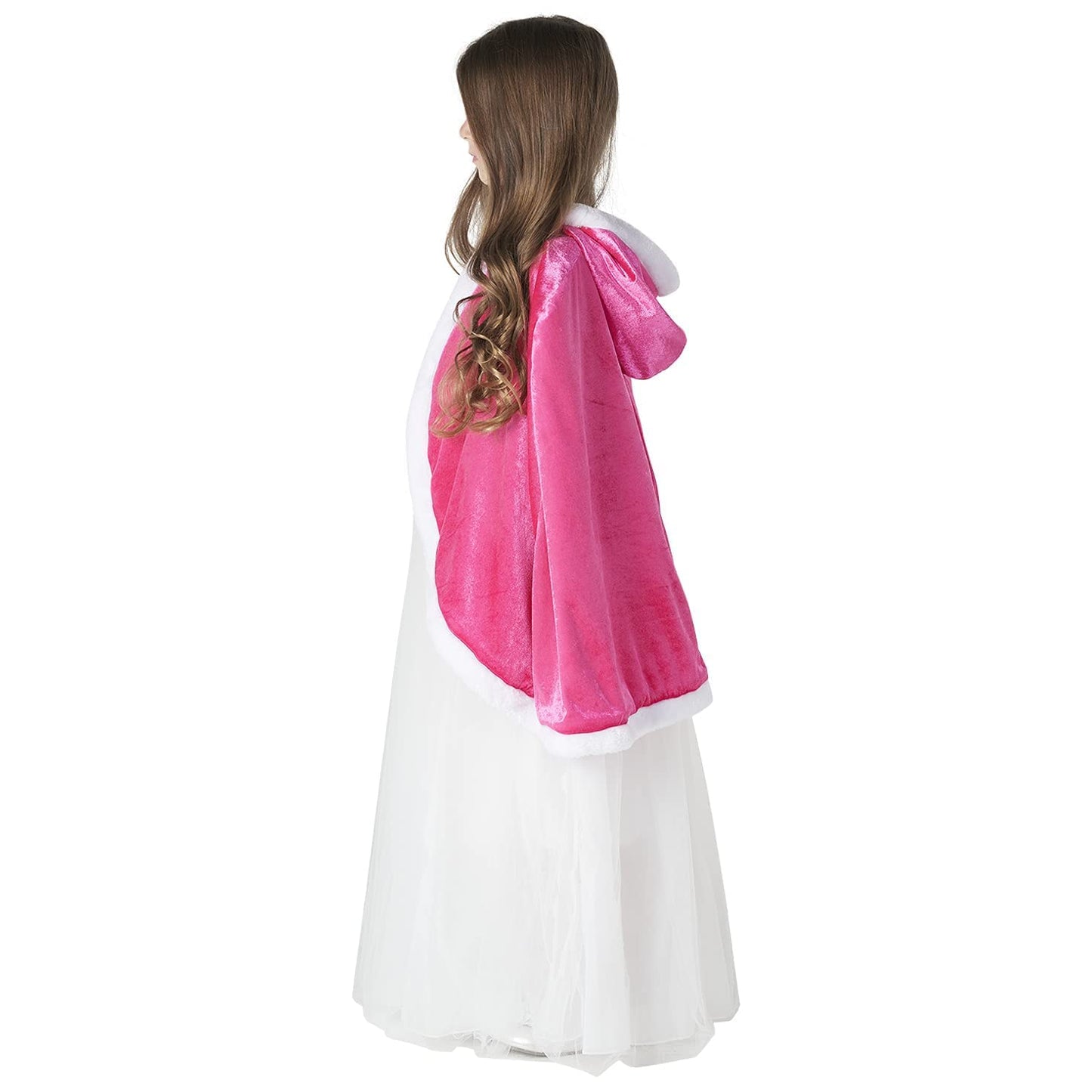 Morph Costumes Girls Pink Cloak Princess Hooded Cape Halloween Outfit For Children Small