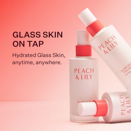 Peach & Lily - Glass Skin Veil Mist - Hydrating Facial Mist with Cucumber Water & Lotus - 3.38 oz