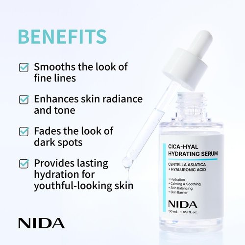 NIDA Youthful Glass Skin Bundle - Moisturizing Cream & Hydrating Renewal Serums | Complete Set for Radiant Skin