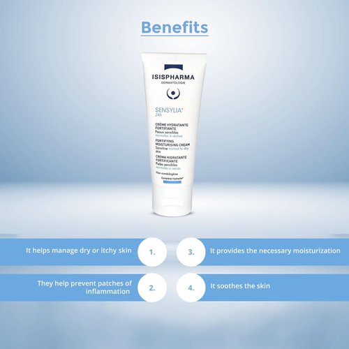Isis Pharma Sensylia 24-Hour Cream - Hydrating Formula for Dehydrated, Damaged Skin | 40ml
