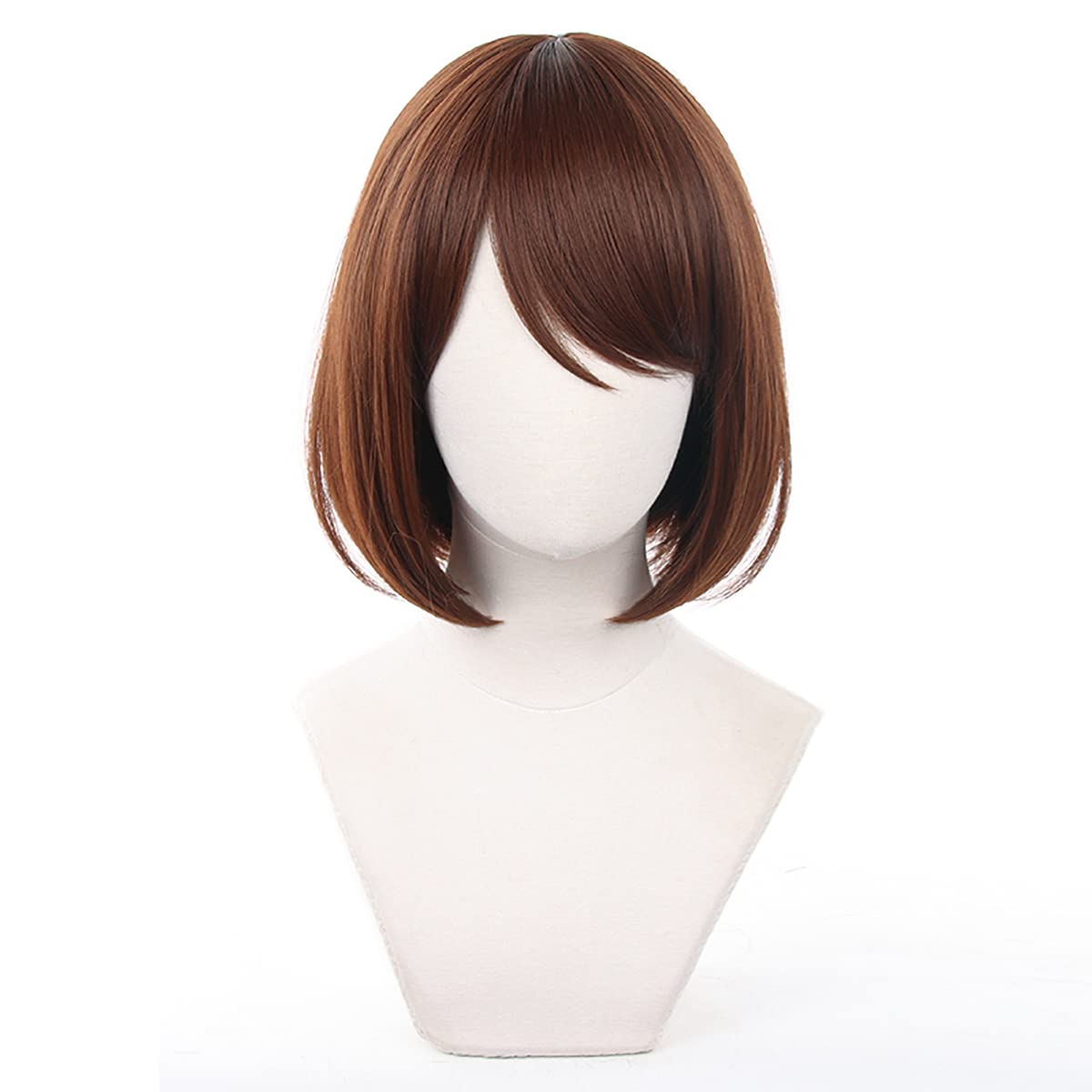 XiongXiongLe Cosplay Wig Anime Jujutsu Kaisen Ieiri Shoko Dark Orange Short Costume Hairs Replacement Wig For Women Girls Cos Role Playing Daily Party Halloween Christmas(Ieiri Shoko)