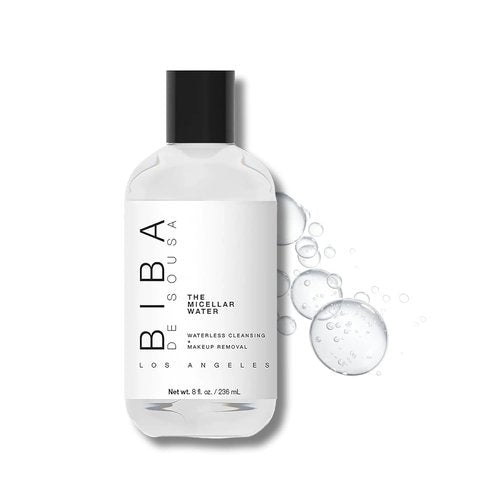Biba De Sousa Micellar Water - Soothing No-Rinse Cleanser & Makeup Remover for All Skin Types (8oz)
