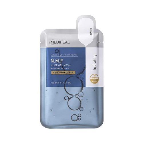 Mediheal NMF Nude Gel Mask - 10 Pack Moisturizing Hydrogel Sheets for Cooling Hydration