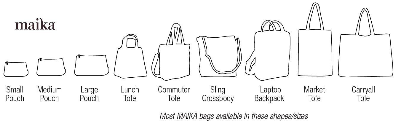 maika Recycled Canvas Travel Pouch, Hana, Blue, Medium