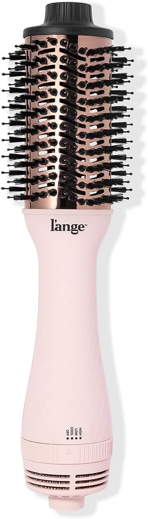 L'ANGE HAIR Le Volume 2-in-1 Titanium Blow Dryer Brush - Frizz Control & Volumizing Hot Air Styler | Blush 60mm