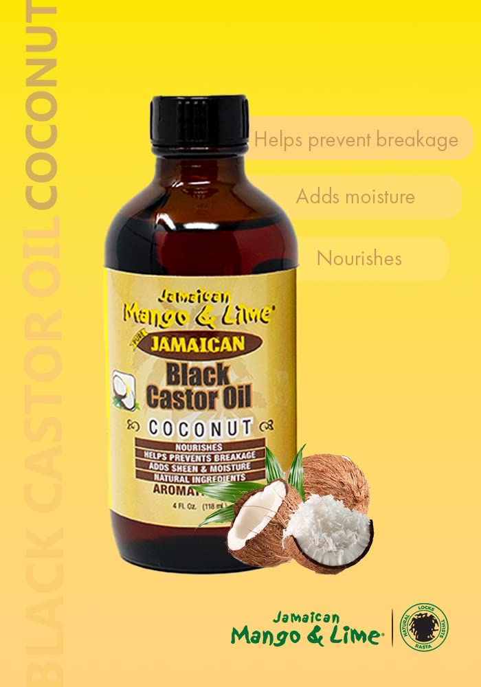 Jamaican Mango Black Castor Oil, Coconut, 4 Ounce