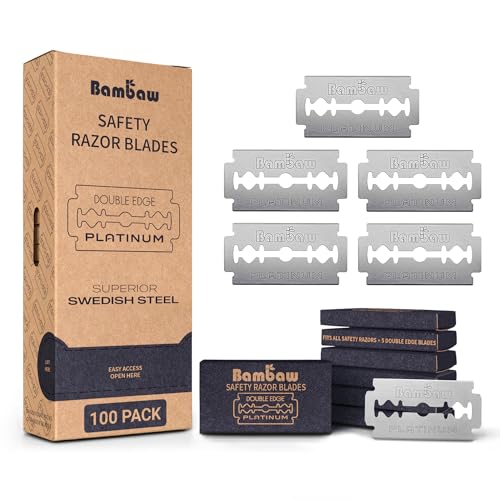 Safety Razor Blades | Swedish Steel Replacement Razor Blades | 100 Pack - 18 to 24 months supply | Bambaw