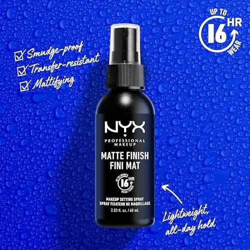 NYX PROFESSIONAL MAKEUP Makeup Setting Spray - Matte Finish, Long-Lasting Face Mist for up to 16HR Wear, Vegan Formula