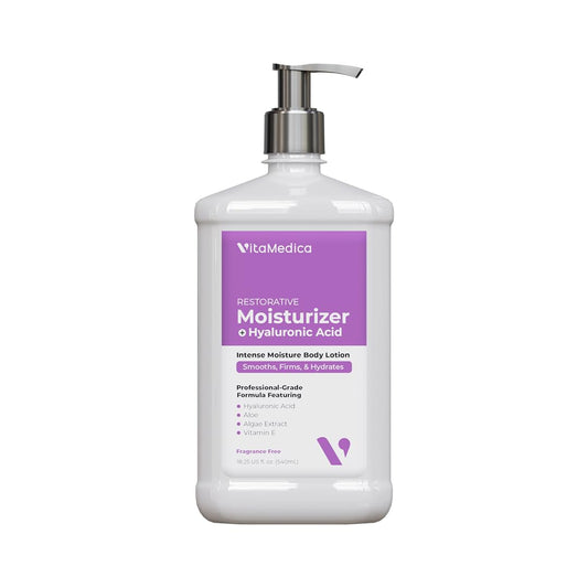 VitaMedica Hyaluronic Acid Body Moisturizer - Intense Hydration & Firming Lotion | Fragrance-Free, 18.25 fl oz