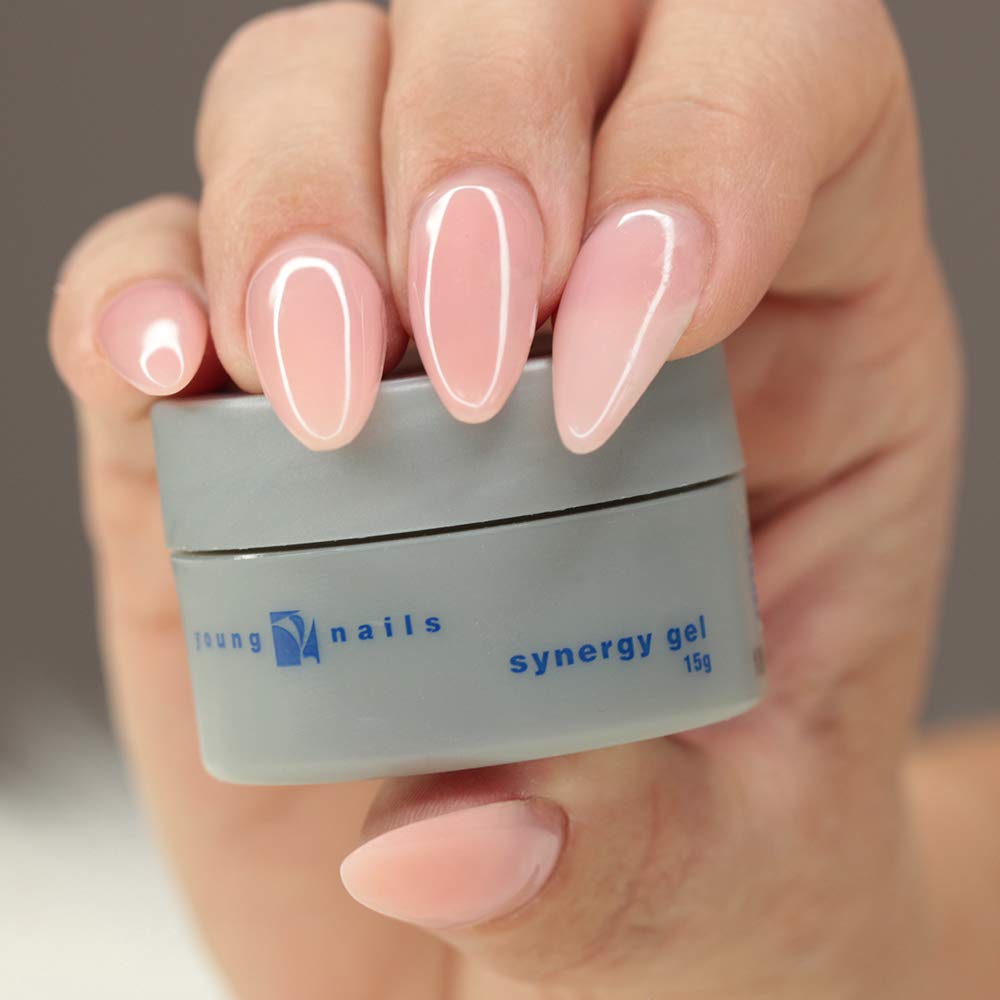 Young Nails Synergy Gel - Builder Base Coat for Superior Adhesion & Strength, Clear, 15g