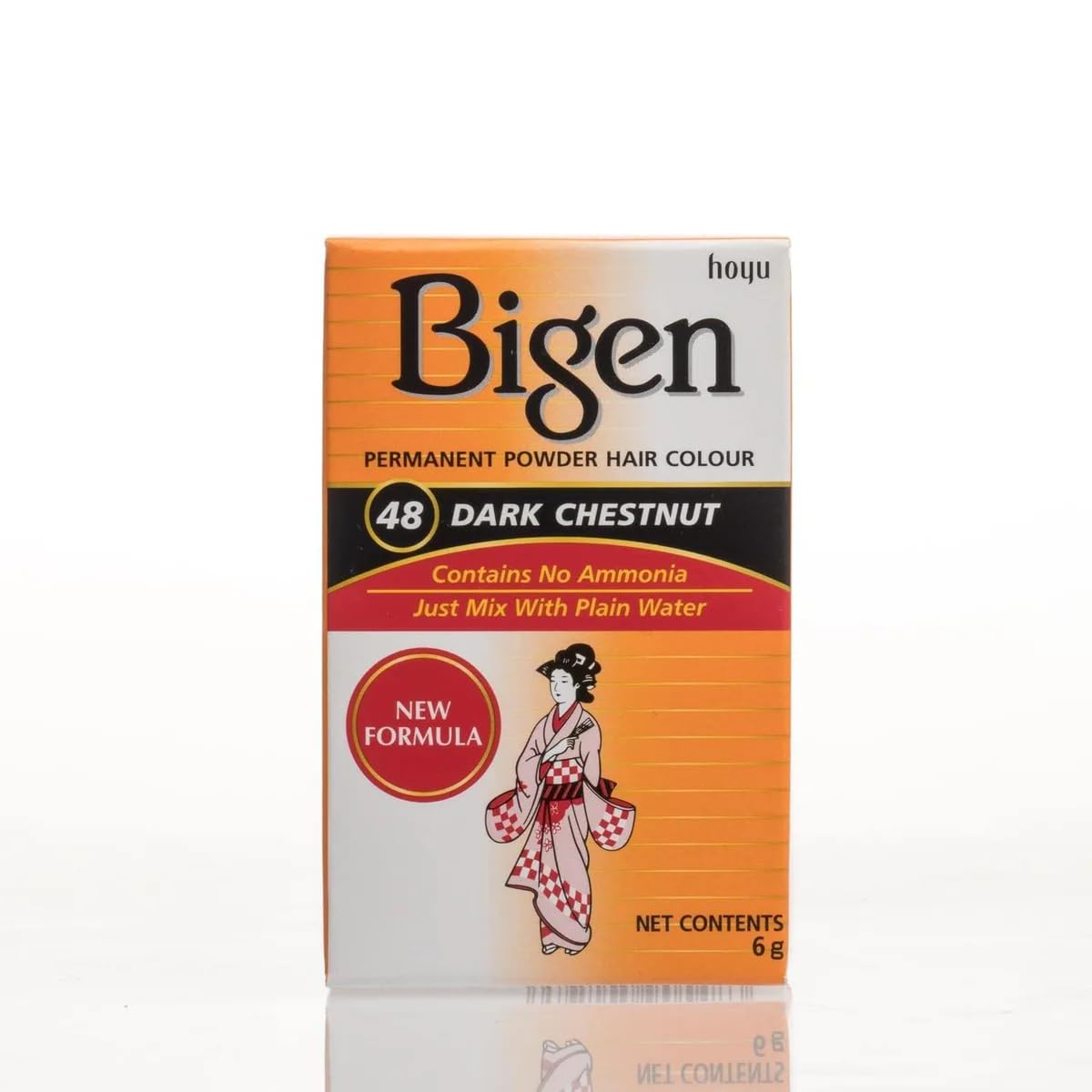 Bigen Permanent Powder Hair Color 48 Dark Chestnut, 0.21 Ounce