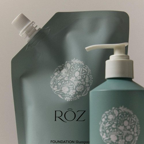 RŌZ Foundation Shampoo Refill - Hydrating & Balancing | BPA-Free Pouch | Vegan & Color-Safe, Silicone-Free
