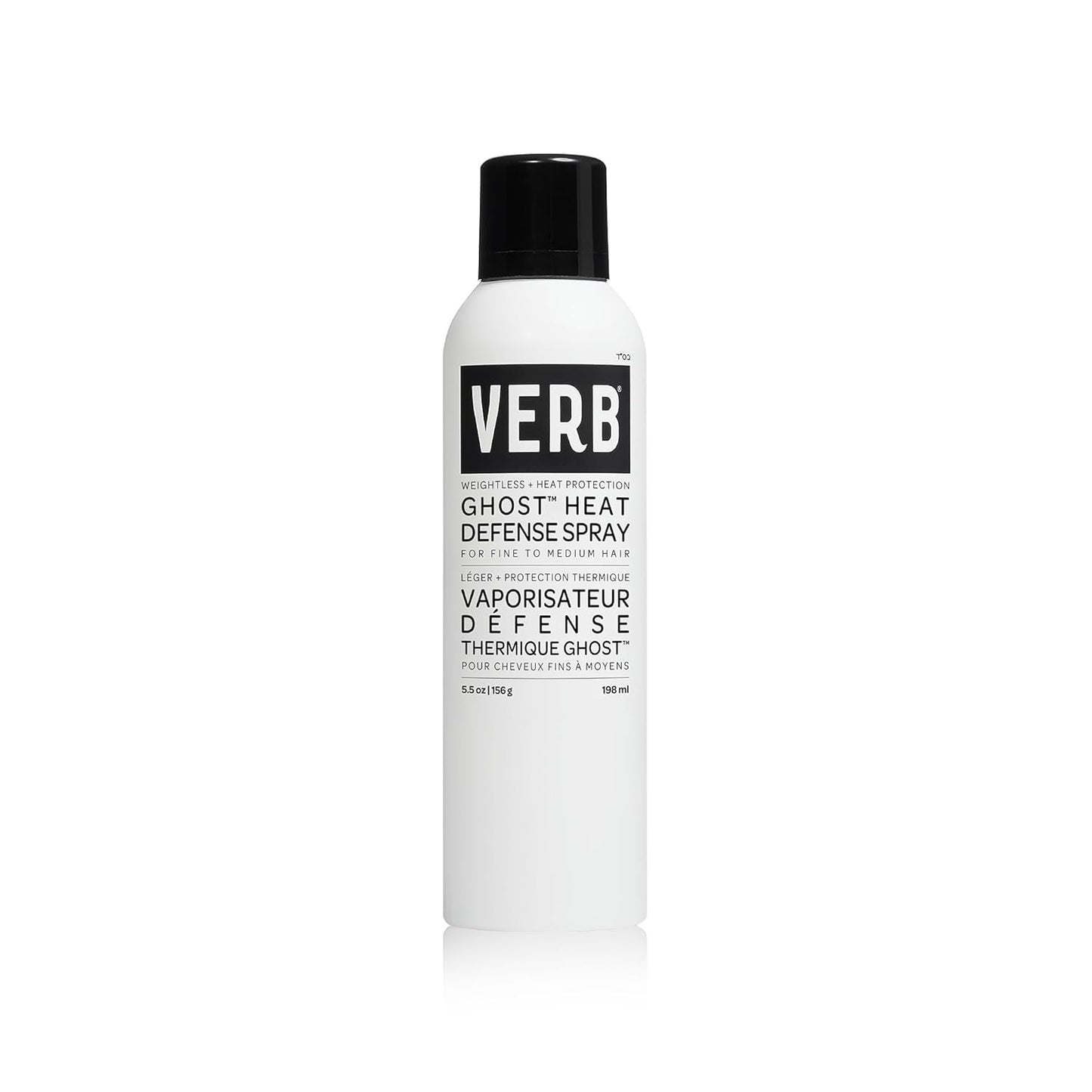 VERB Ghost Heat Defense Spray - Weightless Heat Protection + Shine - for Fine to Medium Hair - Vegan, Free of Harmful Sulfates
