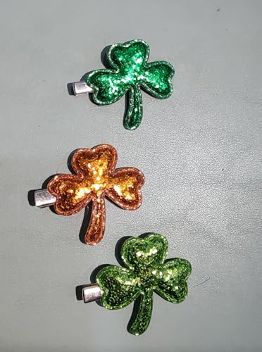 St. Patrick Bow Hair Clips Hairpin Grosgrain Ribbon Bows Holiday Barrettes JHSP07 (D4)