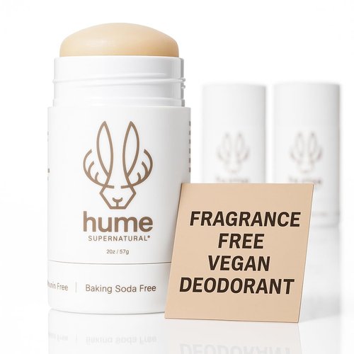 Hume Supernatural Aluminum-Free Deodorant - Neutral, Probiotic Formula for Sensitive Skin | Moisture Blocking, Paraben-Free