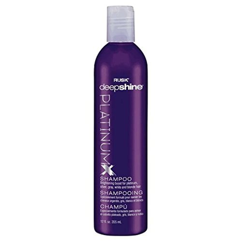 RUSK Deepshine PlatinumX Shampoo - Gentle Cleansing & Brightening for Platinum, Silver & Blonde Hair | 12 oz