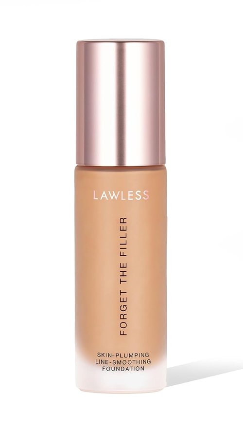 LAWLESS Skin-Plumping Foundation - Forget The Filler, Medium Warm Undertones, 1.0 Ounce