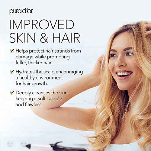 PURA D'OR 4 Oz ORGANIC Castor Oil - 100% Pure USDA Certified Cold Pressed, Hexane Free Eyelash & Eyebrow Serum - For Fuller, Thicker Lashes & Brows - Skin & Hair