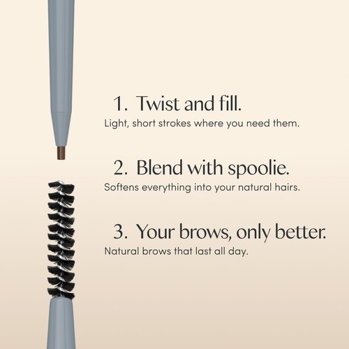 Ravie Beauty Easy Everyday™ Brow Pencil - Smudge-Proof, Hair-Like Strokes, 1.2mm Precision Tip | Vegan Dark Brown