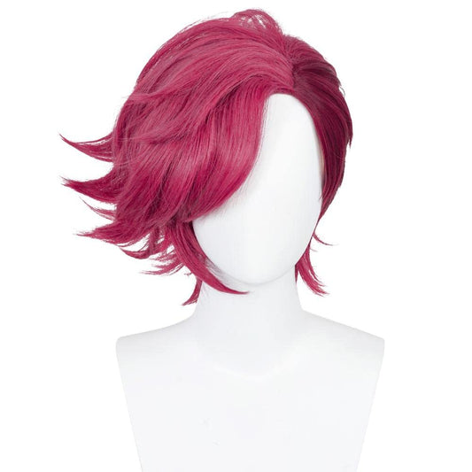 Magenta Cosplay Wig Anime Costume Women Short Vi Wigs for Halloween