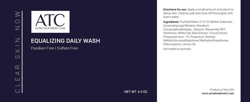 Equalizing Daily Body Wash - Sulfate and Paraben Free Foaming Cleanser for All Skin Types and Grades of Acne
