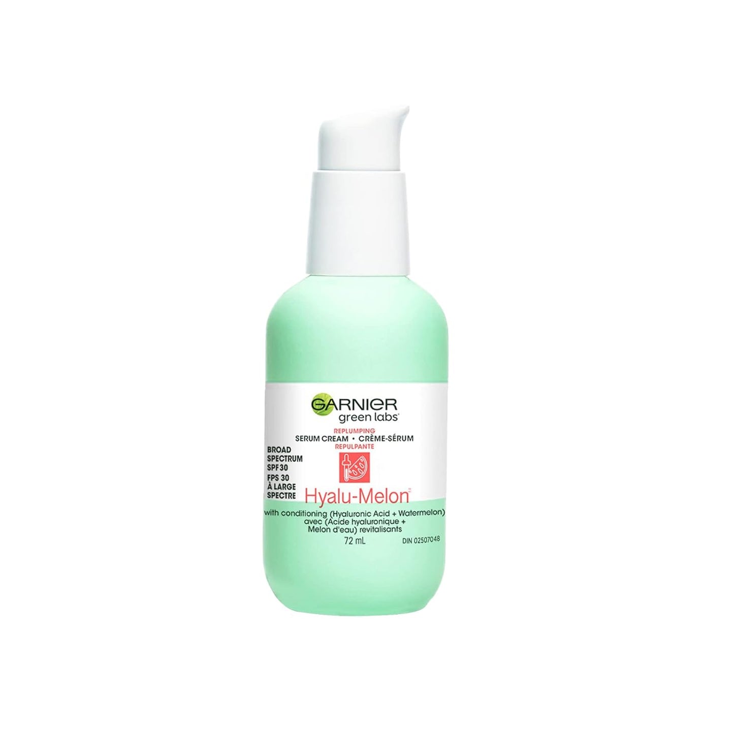 Garnier Green Labs Hyalu-Melon 3-in-1 Replumping Serum Cream - Hydrating with SPF 30, 2.4 Fl Oz
