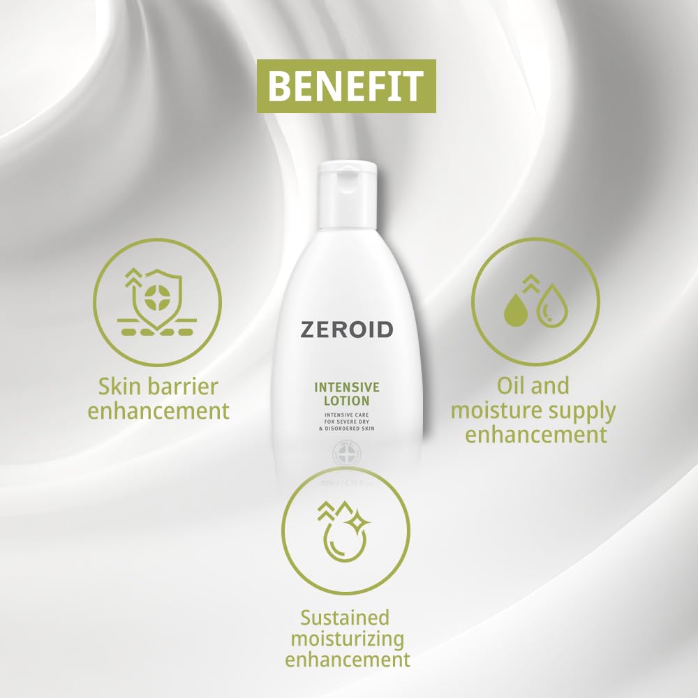 ZEROID | Intensive Lotion | Moisturizer for Dry & Sensitive Skin | 6.76 fl oz (200ml)