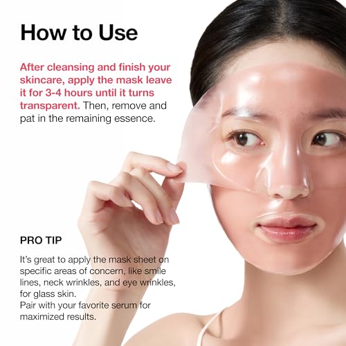 ANUA Heartleaf 70 Soothing Collagen Mask, Overnight Face Mask for Glass Skin, hyaluronic acid, Collagen, Soothing & hydration Facial Mask for Sensitive Skin, Natural Color, Korean Skin Care (38g, 4ea)