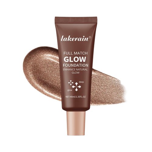 Natural Glow Illuminator Glotion - Lightweight, Hydrating Makeup Highlighter for Radiant Skin | 1.35 Fl Oz (#4 Deep)