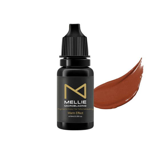 Mellie Microblading Pigment – 10 ml/.35fl.oz | Medical Grade | No Mixing | Long Lasting for Professionals Permanent Make Up Supplies (Warm Effect)