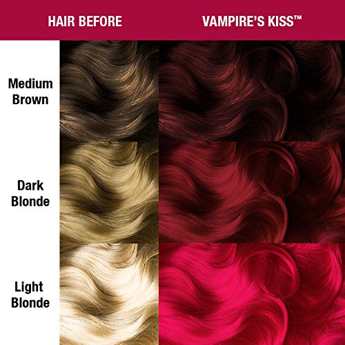 MANIC PANIC Classic Vampire's Kiss Semi Permanent Hair Color - Medium Red Hair Dye for Women & Men That Lasts 4-6 Weeks - Vegan, Ammonia & Cruelty-Free - Create & Mix Custom Shades (4oz)