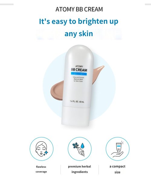 A.t.o.m.y BB Cream SPF 30 PA++ - Hydrating & Anti-Aging Radiant Coverage | Lightweight Korean Beauty Balm (1.35 fl oz)