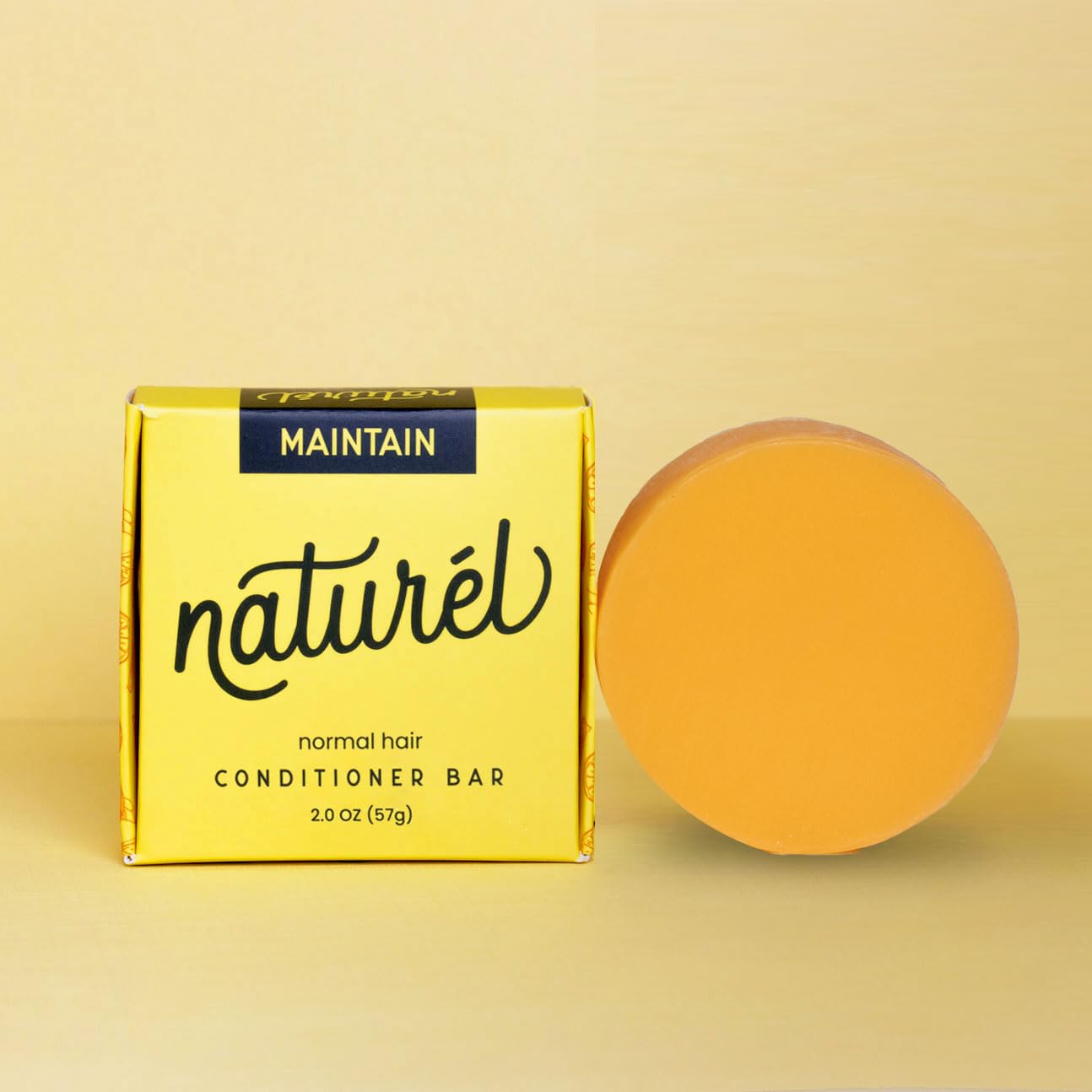 NATURÉL Naturel Maintain Conditioner Bar, Conditioner Bar for Hair Growth and Shine, Vegan, Zero Waste, Cruelty Free, Made in USA