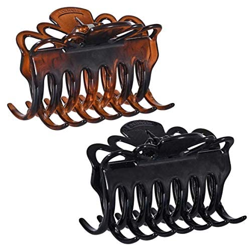 Scunci No-Slip Grip Jaw Clip For Thick Hair, Assorted Colors (Pack of 2)