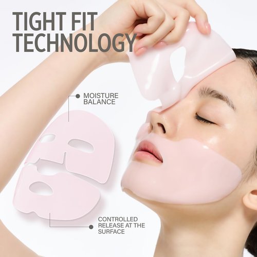 KEYTH Lucy PDRN Glow Hydrogel Mask - Enhance Skin Elasticity & Vitality | 4 Pack, 38g (1.34 oz.)