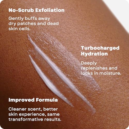 AmLactin Daily Nourish Therapeutic Body Lotion for Dry Skin - No-Scrub Exfoliator and Moisturizer - AmLactin 12% Lactic Acid Lotion, 7.9 oz (Packaging May Vary)