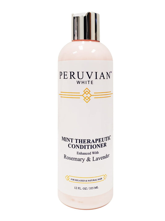 Peruvian white Mint Therapeutic Conditioner Enhanced with Rosemary & Lavender (12 oz.)