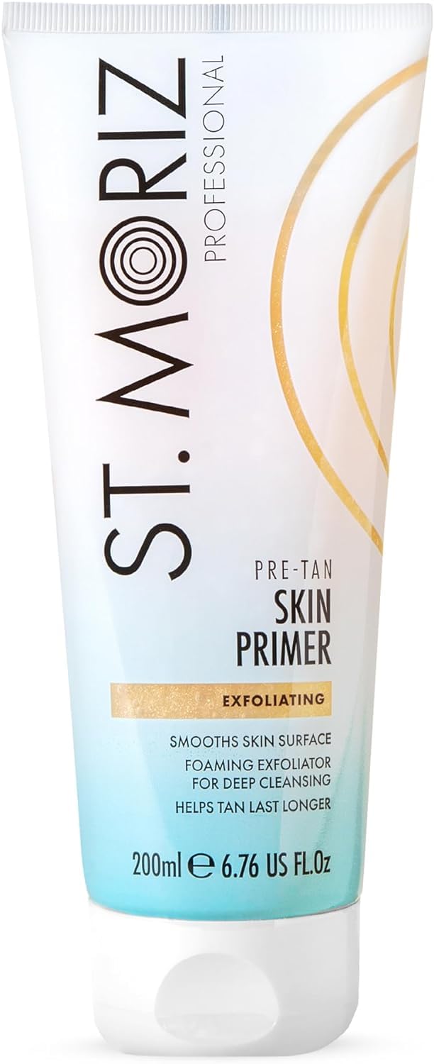 St Moriz Pre-Tan Skin Primer - Exfoliating Foaming Self Tanner Prep - Deep Cleansing 6.76 fl oz