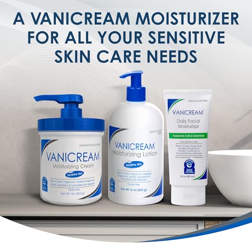 Vanicream Moisturizing Skin Cream with Pump Dispenser - 16 fl oz (1 lb) - Moisturizer Formulated Without Common Irritants for Those with Sensitive Skin