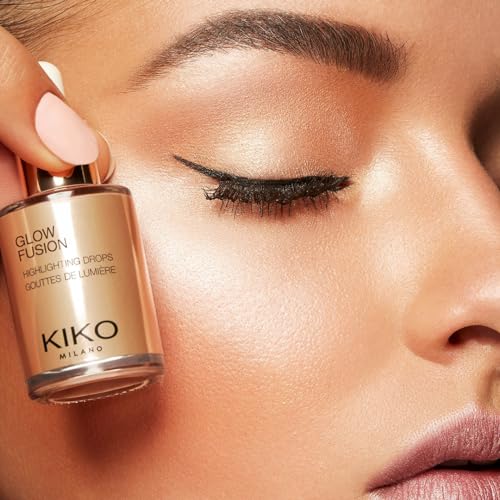 KIKO Milano Glow Fusion Highlighting Drops 01, Liquid Face Highlighter With A Metallic Finish