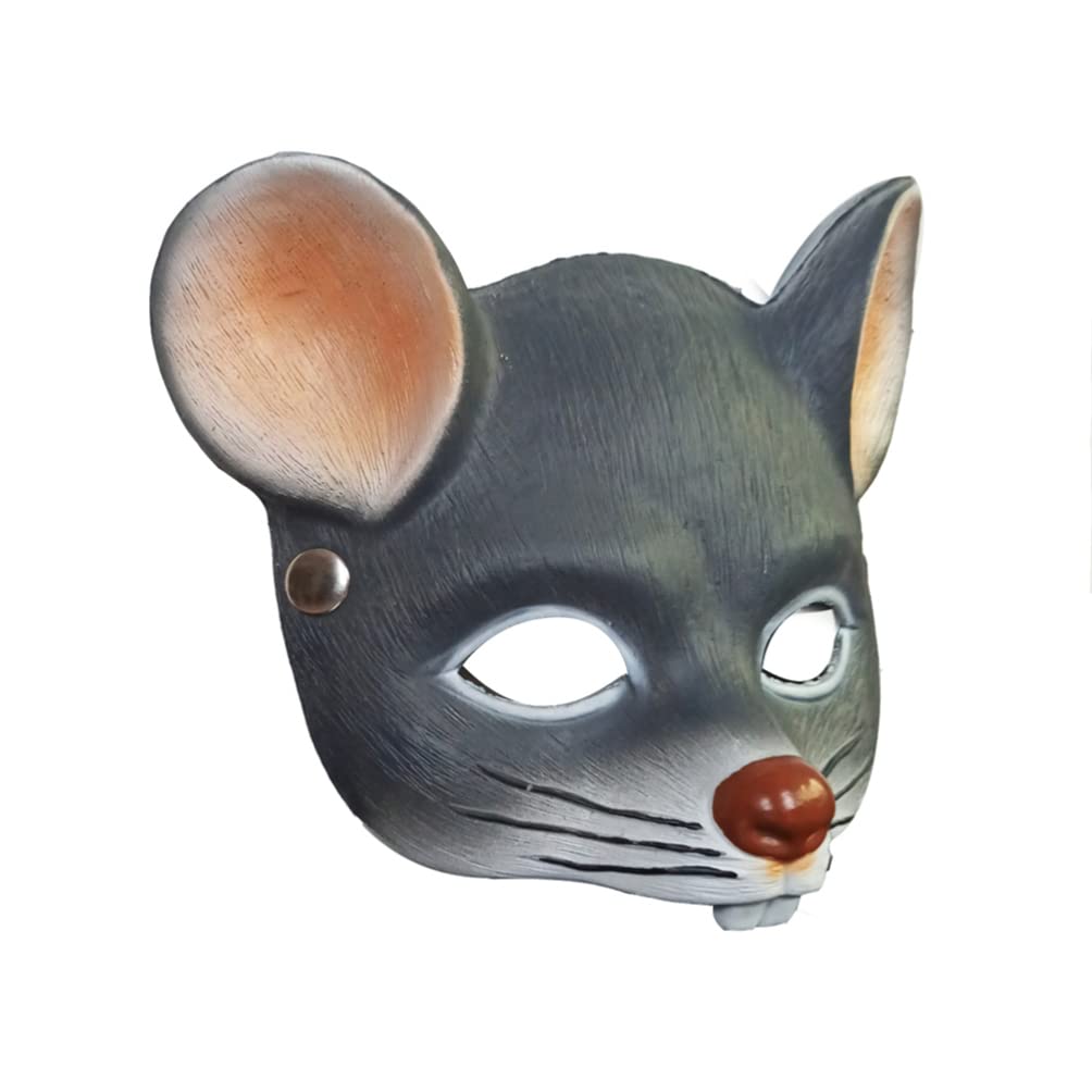 NOLITOY Adults Rat Head Masks Animal Masks for Halloween Costume Party Props Grey Face Maskes