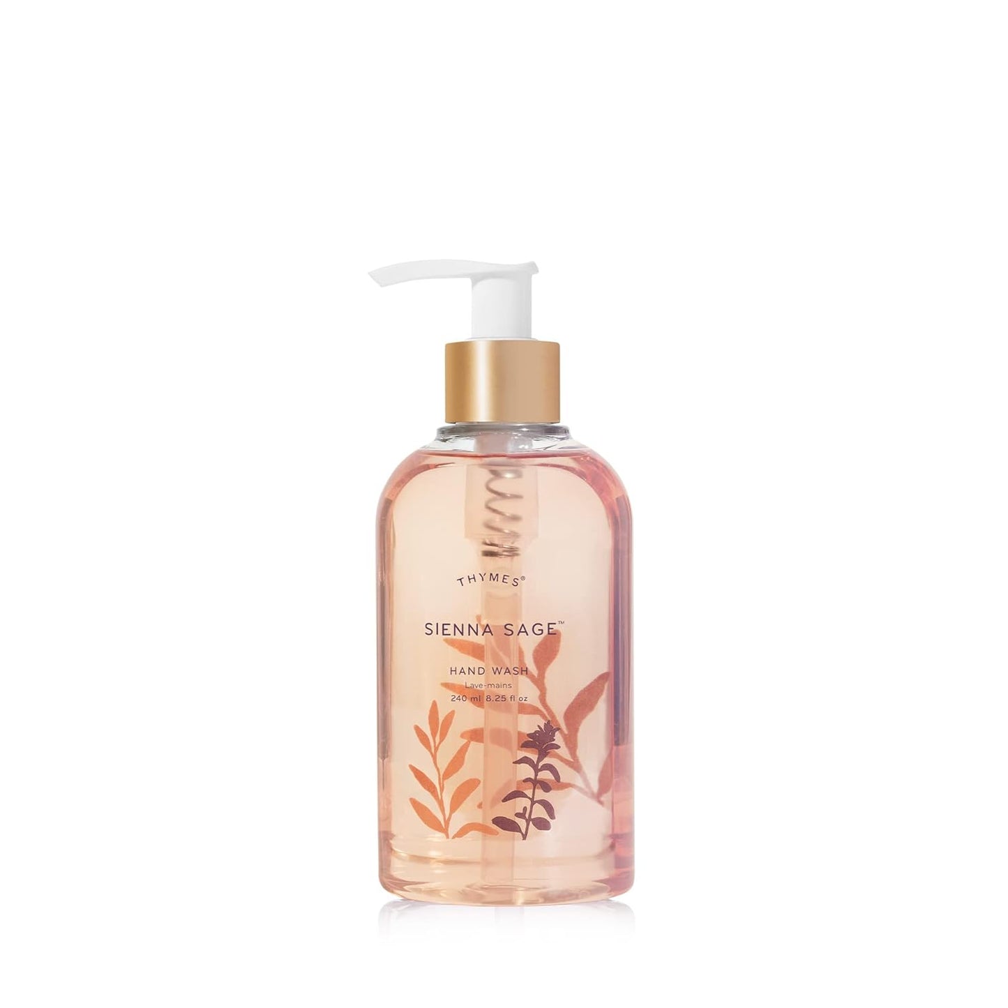Thymes Moisturizing Hand Wash Soap - Luxury Glycerin & Calendula Formula - Comforting Sienna Sage, 8.25 oz