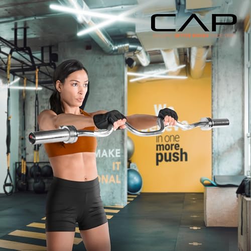 CAP Barbell 48-Inch Super Curl Olympic Barbell for 2-Inch Weight Plates | Multiple Options