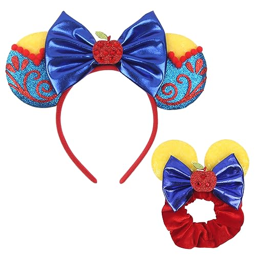 zhezesmila Toy Story Mic Ears Headband Toy Inspired Mouse Ears Scrunchies for Women Hair Accessories Cosplay Party Decorations