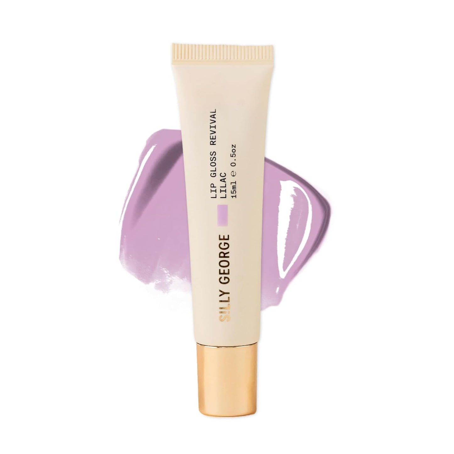 Silly George Lip Gloss Revival - Hydrating Glossy Glaze with Peptides & Shea Butter | Lilac 15ml Tube