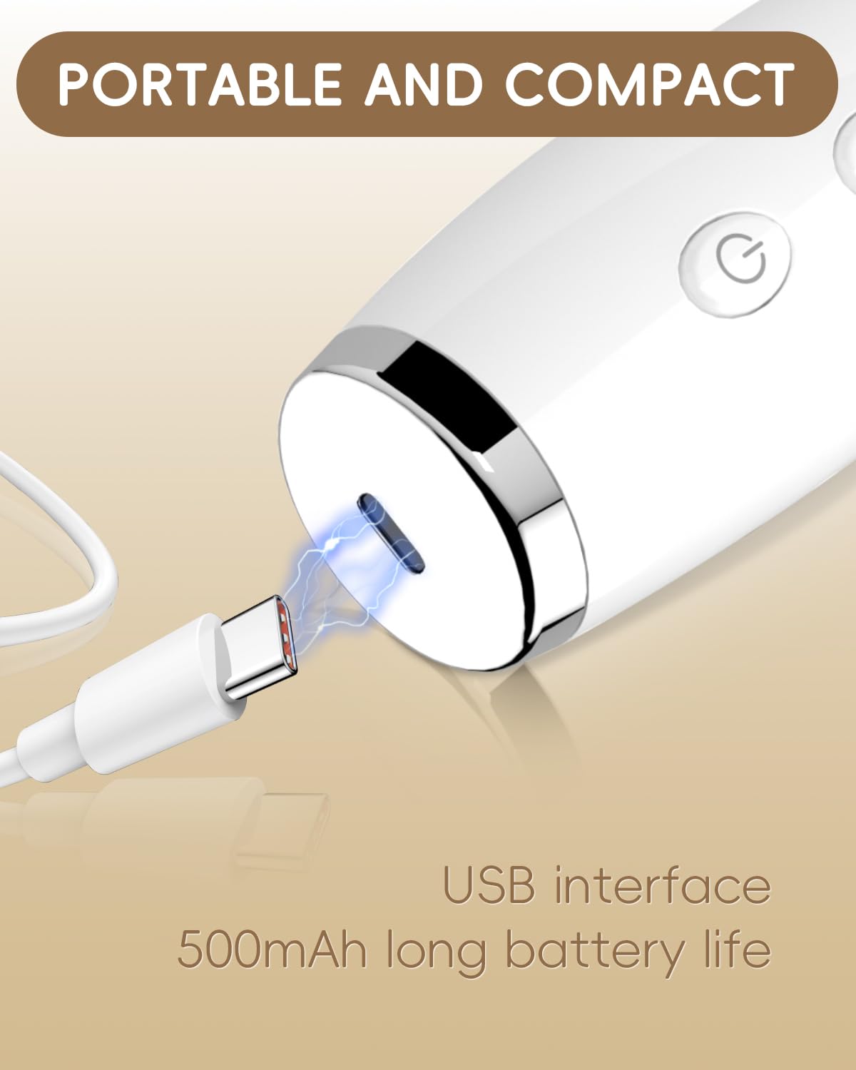 Facial Pore Blackhead Remover Vacuum - Face Cleaner and Blackhead Extractor with 3 Adjustable Suction Levels, 5 Probes, USB Charging Interface - Pore Vacuum Kit for Women&Men (White)